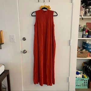 NWT rust high neck maxi dress